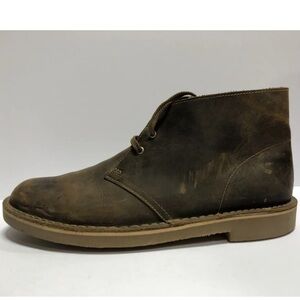 Clark’s Men’s Bushacre 3 Leather Chukka Boots Brown, Size 11.5 M